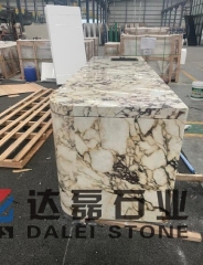 Calacatta Viola Island Counter Tops With Cabinet Cover With Marble