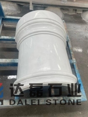 Venice White Marble Colomns Round Design