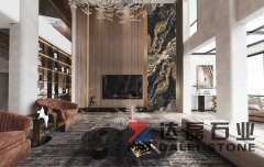 Golden Silk Black Goden and White Color Marble Big Slabs