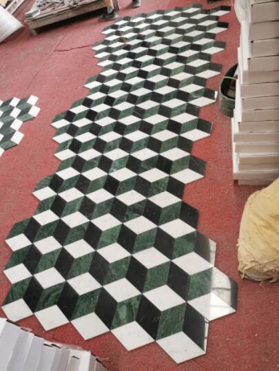 Carrara White Nero Marquina Indian Green Marble Match Together