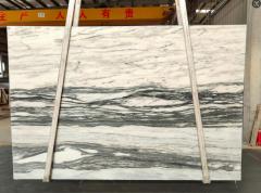 White and Grey Ink Marble Big Slabs Honed 2cm full Slabs