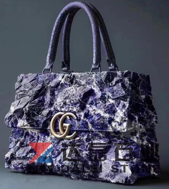 Natural Bolivian Blue Stone Natural Splite Finish Way ARTWORKS Handbag