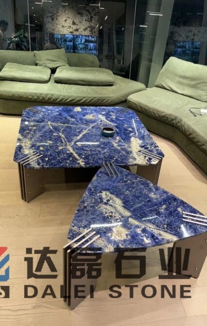 Natural Stone Bolivian Blue Coffee Table