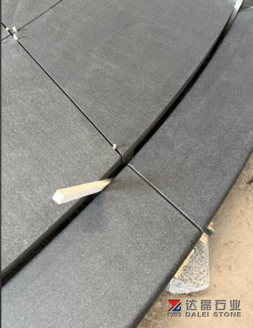 African Black Flamed and Brush for outdoor Paving Project