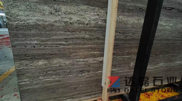 Iran Grey Travetine Honed Finish Slabs and Tiles