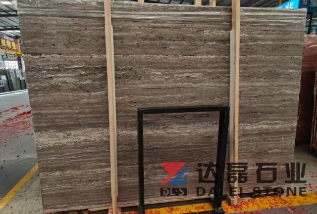 Iran Grey Travetine Honed Finish Slabs and Tiles