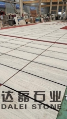Grey Travertine Sandblasted Use For Brand Store Wall Tiles