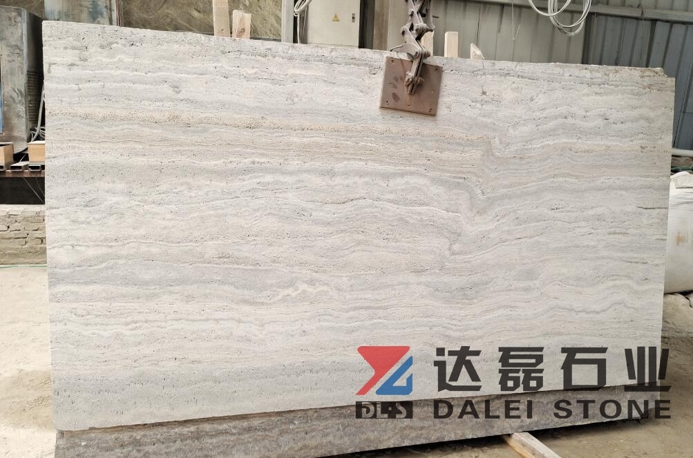Grey Travertine Sandblasted Use For Brand Store Wall Tiles