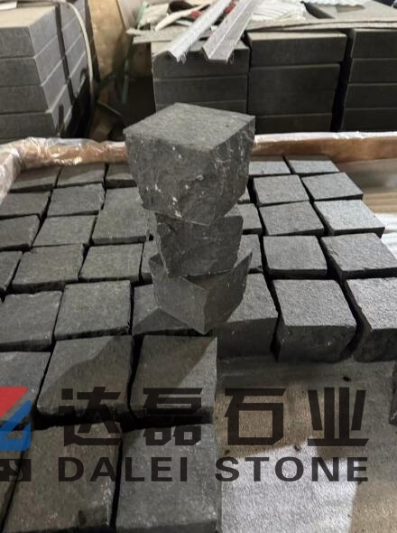 Black Basalt Cube Stone Natural Split Finish Way