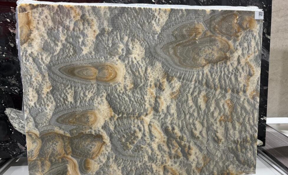 Honey Yellow With Black Color Ink Onyx Big Slabs Wholesale