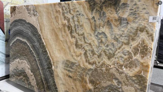 Honey Yellow With Black Color Ink Onyx Big Slabs Wholesale
