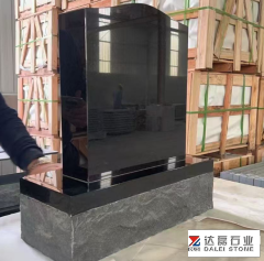 Zimbabwe Black New shanxi Black Headstone Monuments Natural Splite finish way
