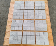 Moonlight Grey Marble Tumble Cube Stone with Net