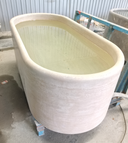 Italy Beige Travertine Bathtub Polished