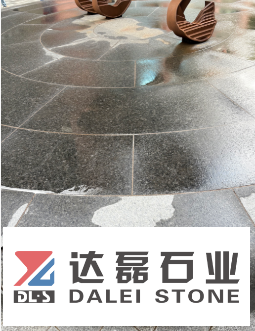 Angola Black Cube Stones Fountain Side Stones in Round
