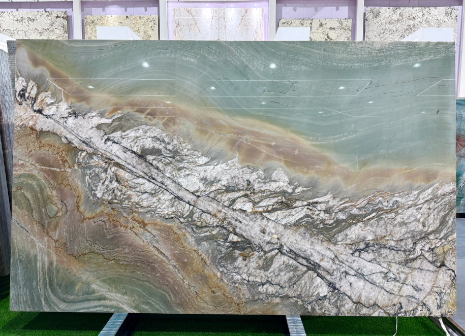 Blue Crystal Natural Quartzite Stone Brazil Kitchen Countertops