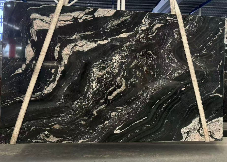 Cosmic Black Granite Big Slabs Dalei Stone Good Price