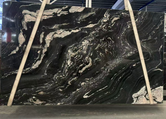 Cosmic Black Granite Big Slabs Dalei Stone Good Price