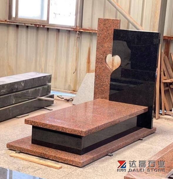 Karcci Red Granite Monuments Design With Black Color Granite Poland Marketing