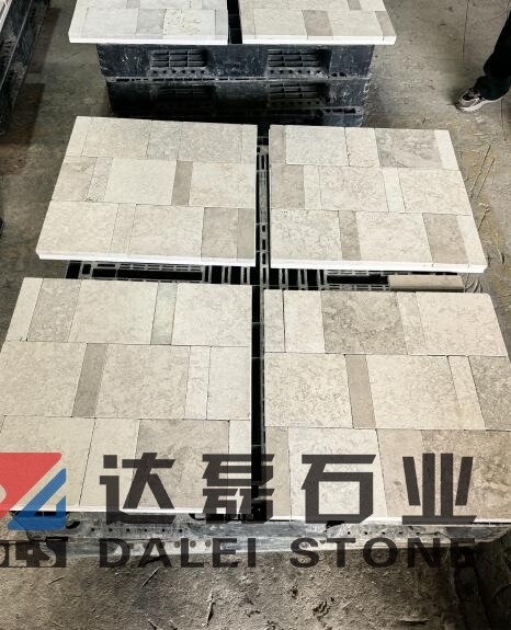 Beige Limestone Tumble Finish Way Floor tiles