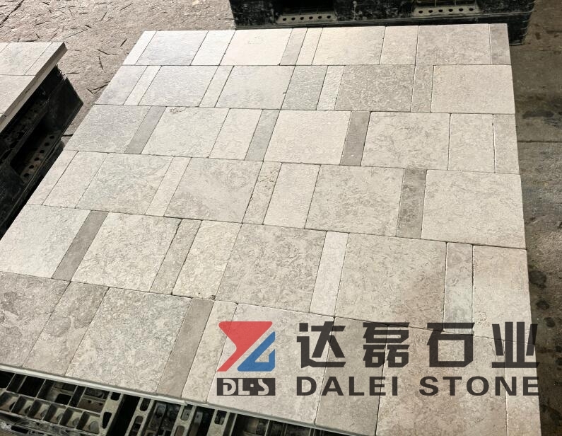 Beige Limestone Tumble Finish Way Floor tiles