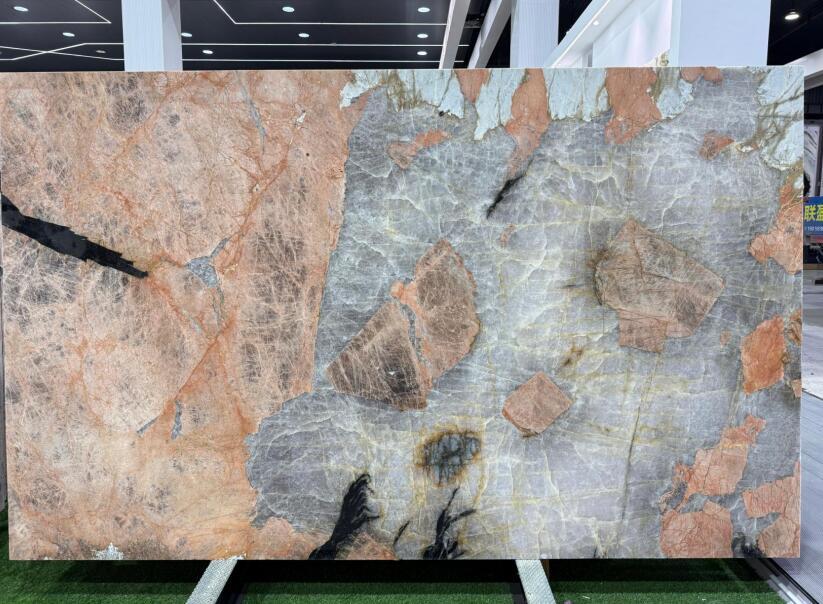 Brazil Natural Quartize Slabs Pink Marble Big Slabs