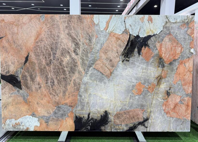 Brazil Natural Quartize Slabs Pink Marble Big Slabs