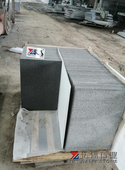G38 Granite Tiles Black Stone Tiles Flamed Brush