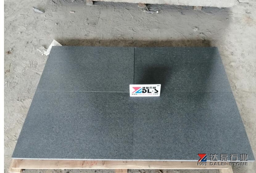 G38 Granite Tiles Black Stone Tiles Flamed Brush