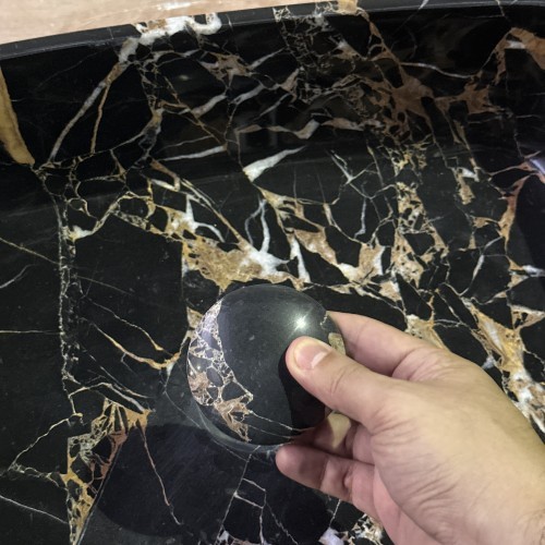 Portoro Extra Marble Rounded Rectangular Wash Basin