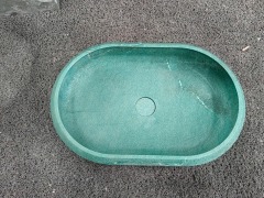 Oval Amazon Green Marble Vessel Sink Luxury Bathroom Decor