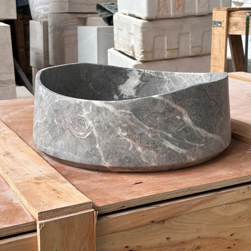 Fior Di Pesco Carnico Grey Marble Vessel Sink