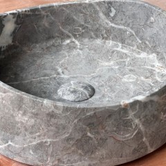 Fior Di Pesco Carnico Grey Marble Vessel Sink