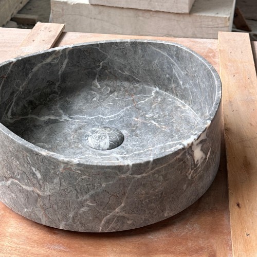 Fior Di Pesco Carnico Grey Marble Vessel Sink