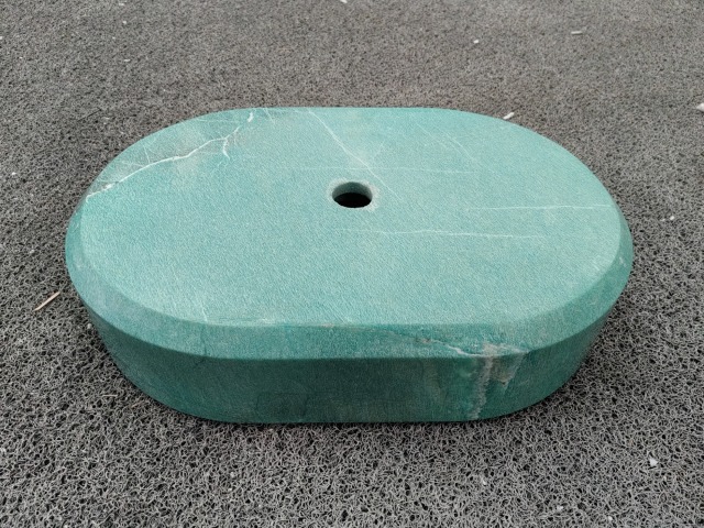 Oval Amazon Green Marble Vessel Sink Luxury Bathroom Decor
