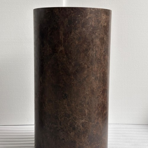 Dark Emperador Marble Freestanding Pedestal Sink