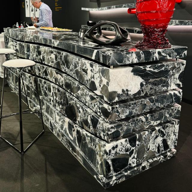 Luxury Bvlgari Black Marble Slab