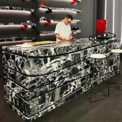 Luxury Bvlgari Black Marble Slab