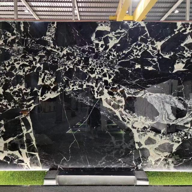 Luxury Bvlgari Black Marble Slab