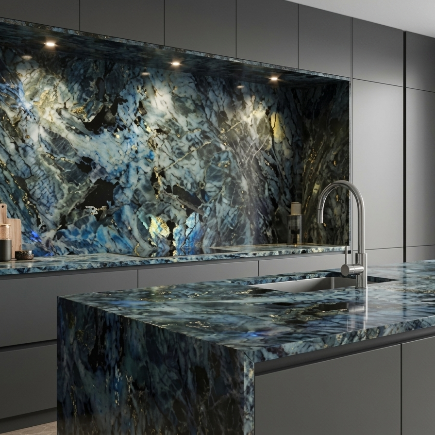 Blue Jade Granite Slab Natural Stone