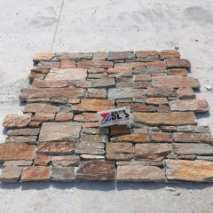 Rusty Quartzite Ledgestone Culture Stone Veneer for Wall Cladding