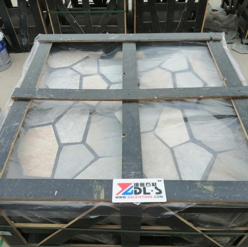 Rusty Yellow Ice Crack Mesh Paving Stone