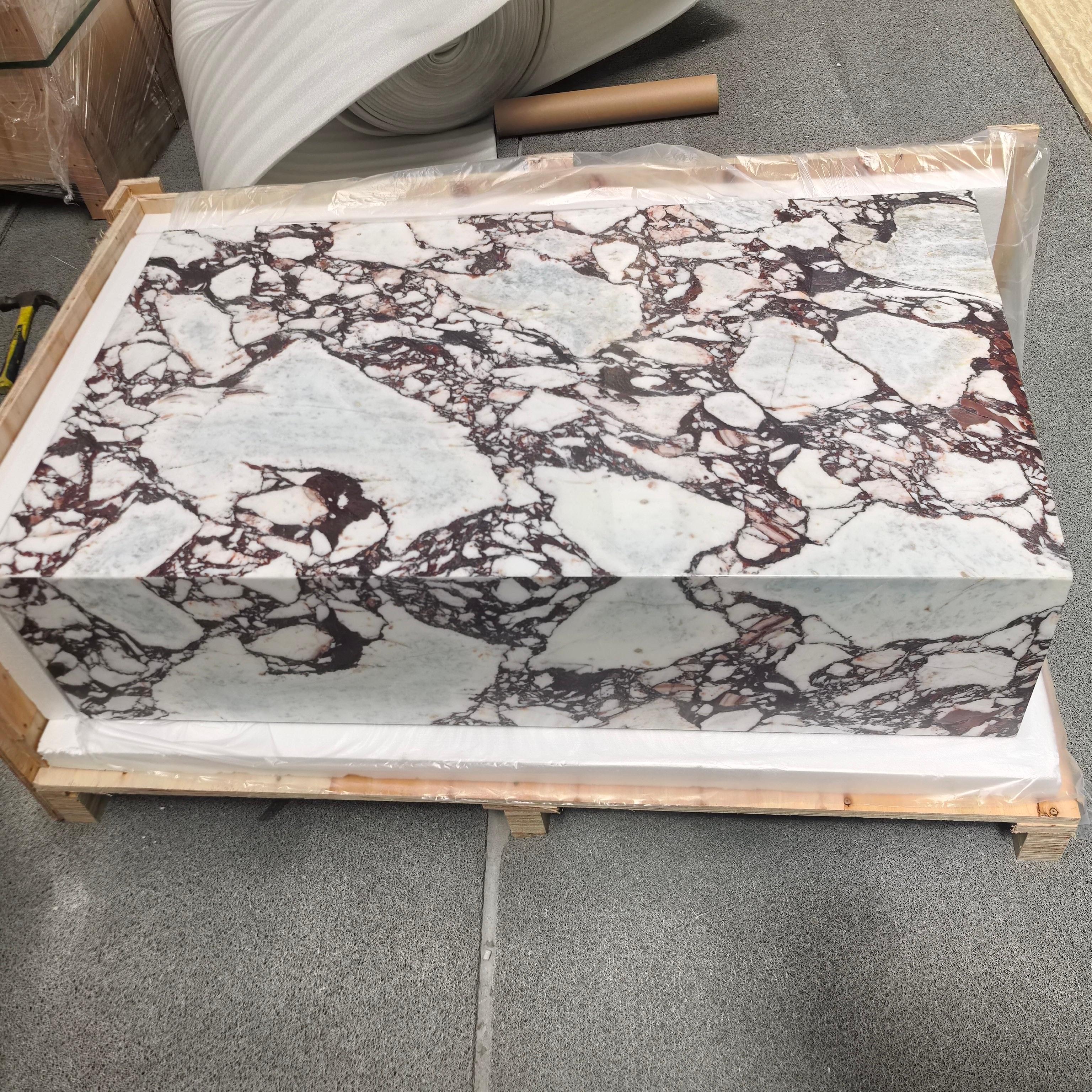 Square Calacatta Viola Marble Coffee Table