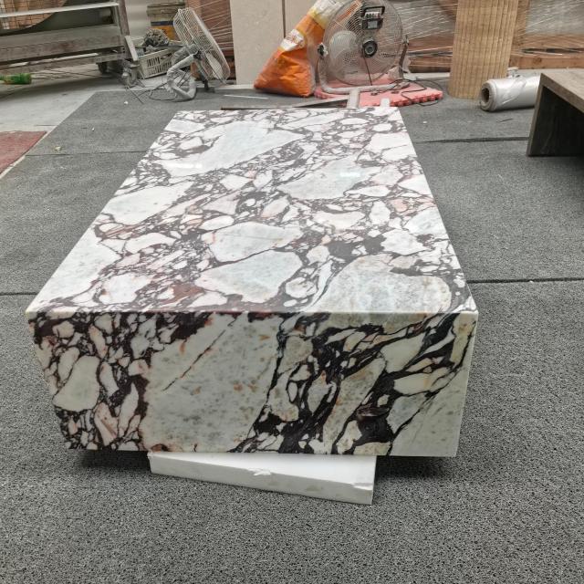 Square Calacatta Viola Marble Coffee Table