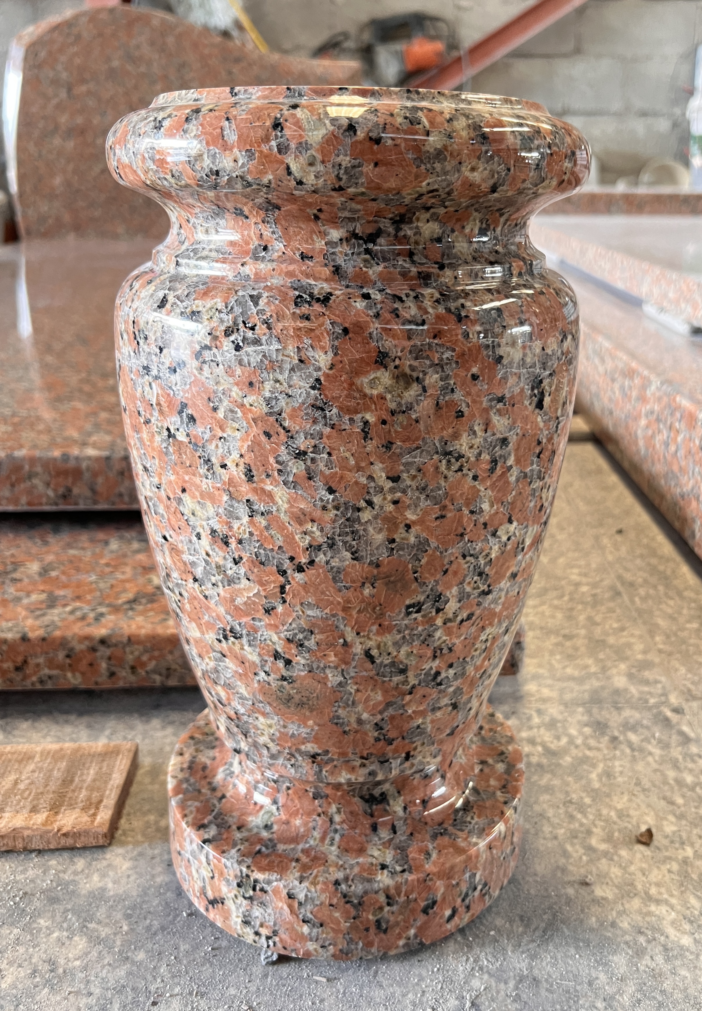 Angel Heart  Memorial Monument Maple Red Granite Tombstone