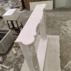 White Jade Marble Fireplace Mantel Surround French Style