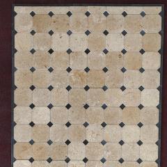 Jing Brick Stone and Beirut Stone Octagon Mosaic Marble Floor Tile