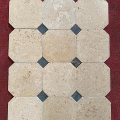 Jing Brick Stone and Beirut Stone Octagon Mosaic Marble Floor Tile