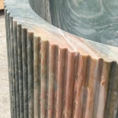 Natural Green Dragon Vein Jade Marble Bathtub