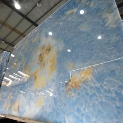 Natural Blue Jade Stone Slab Luxury Large Format Jade Stone